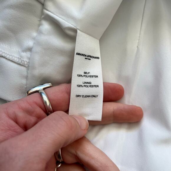 Amanda Uprichard XS Wendell Mini Dress Ivory White Pleated Hem Tennis Dress - Picture 6 of 9